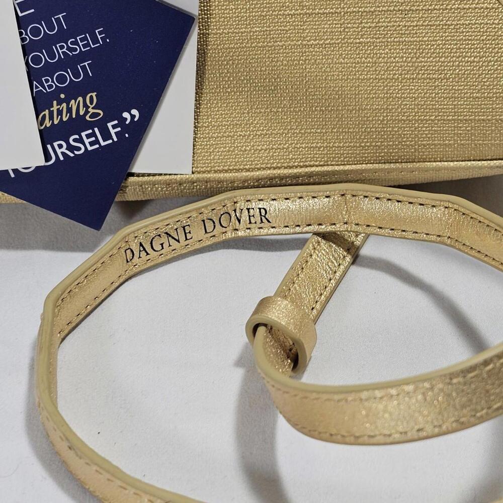 Dagne Dover 901 Champagne Coated Canvas Shoulder Bag Purse F14-400-901-100 - Picture 5 of 15